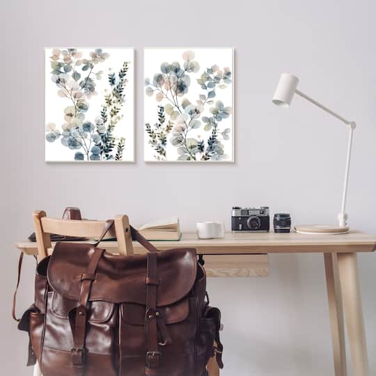 Stupell Industries Collage of Translucent Plants Blue Green Beige Wall Plaque
